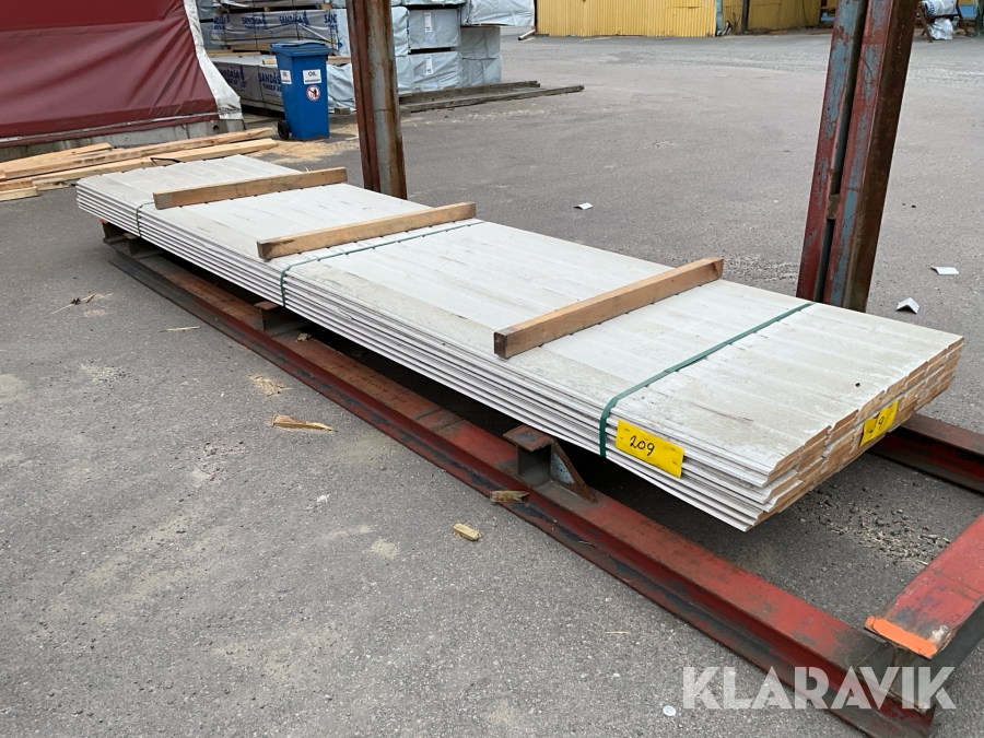 Virkespaket Målad panel 22x145 252löpmeter