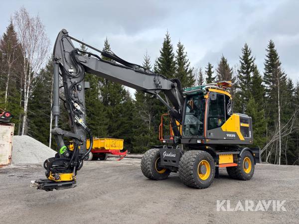 Grävmaskin Volvo EW160E med tilltrotator