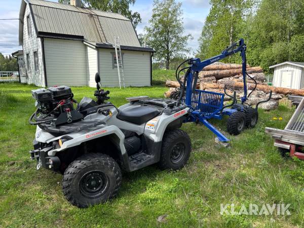 ATV Can-Am 500 V-Tvin EFI med timmervagn