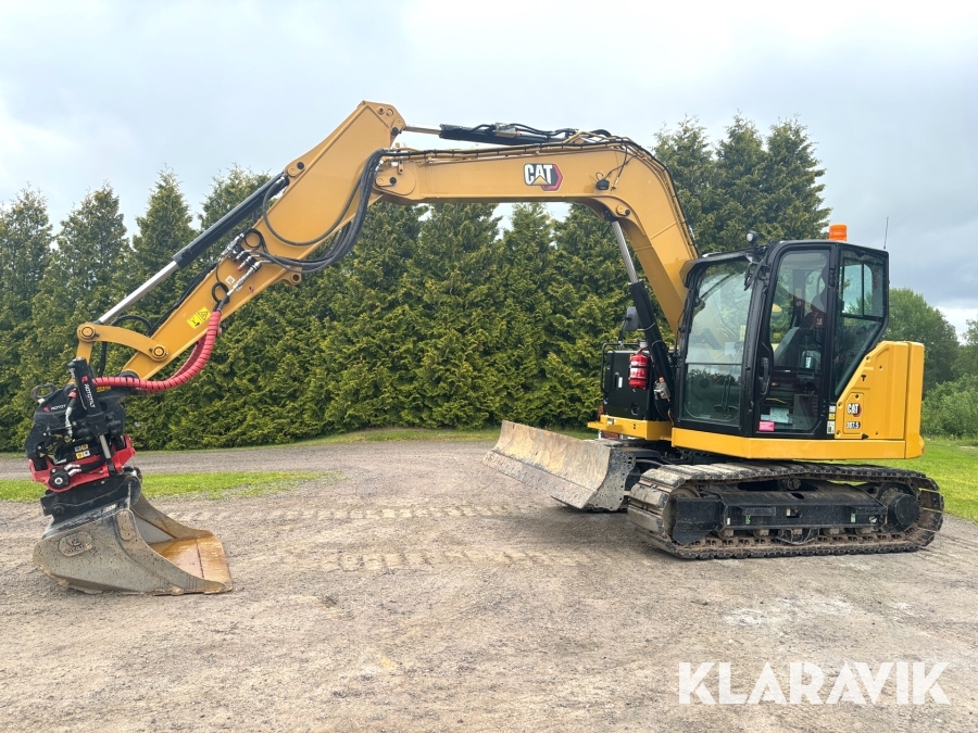 Grävmaskin CAT 307,5 med Rototilt R3 och skopa