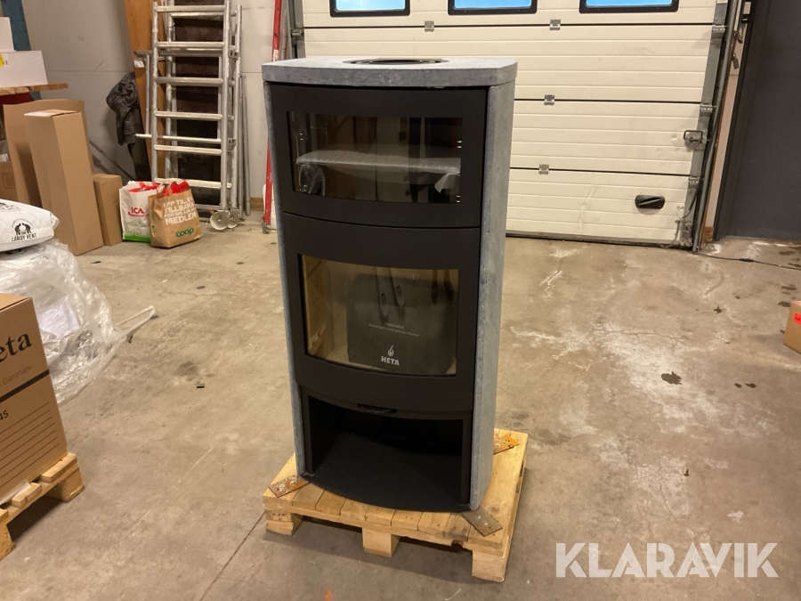 Braskamin HETA Icon-line eclipse XL med täljsten och bakugn