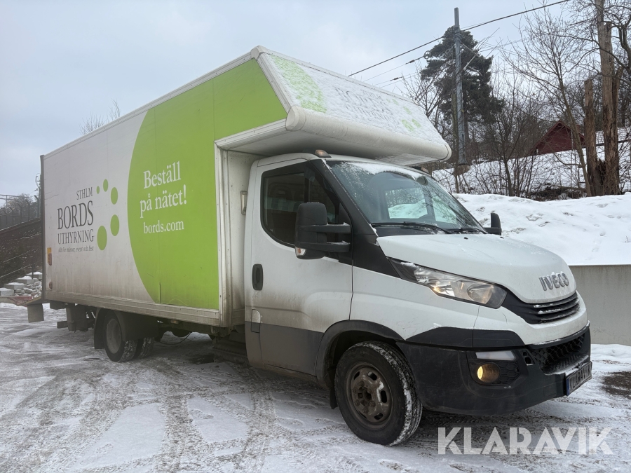 Lastbil Iveco Daily 35C18 A8 flyttskåp, bakgavellyft