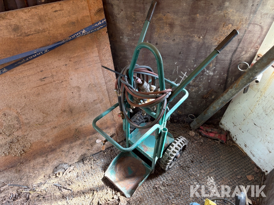 Gaskärra med slangar/kopplingar
