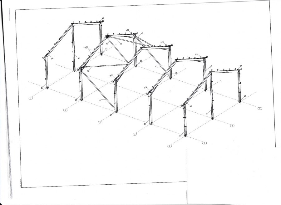 Stålstomme  10x20m Ny