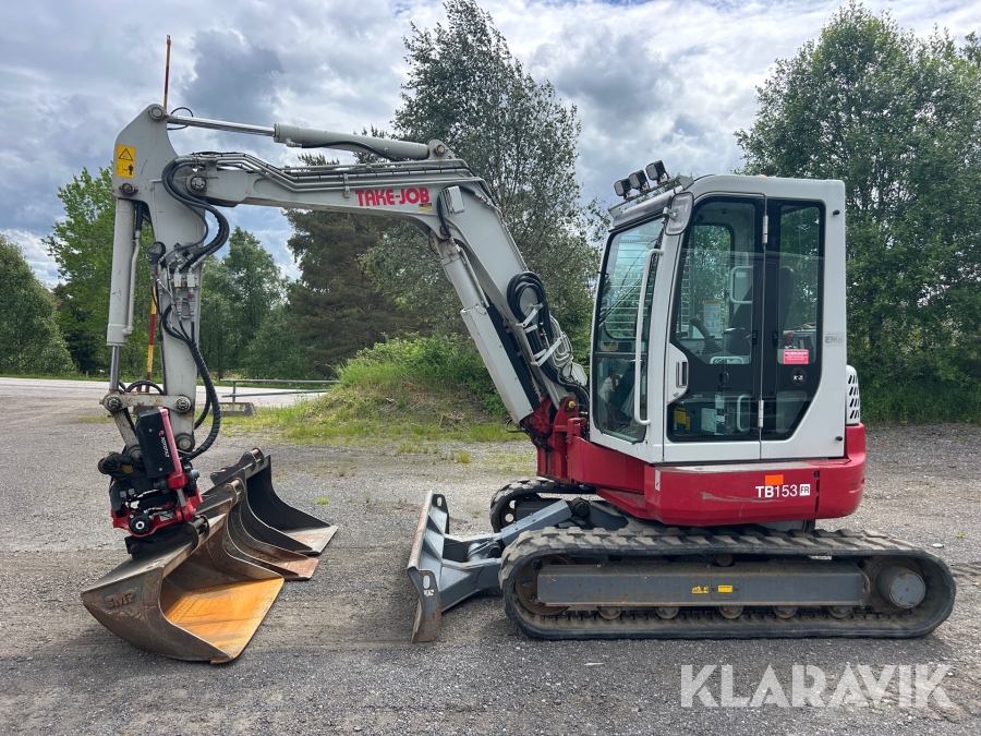 Grävmaskin Take-Job TB153 FR med rotator & 3 skopor