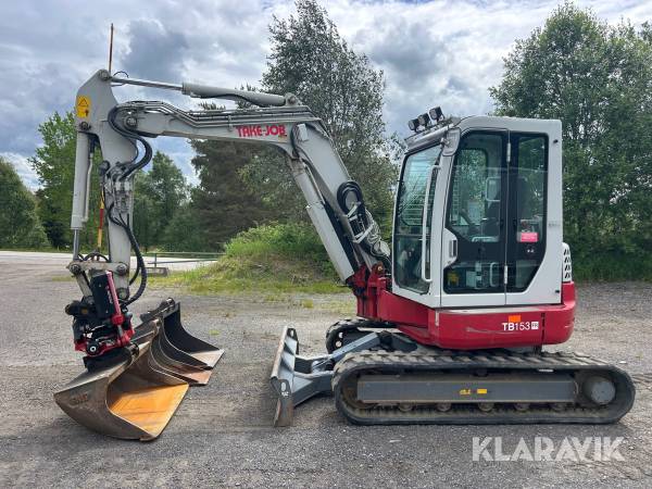 Grävmaskin Take-Job TB153 FR med rotator & 3 skopor