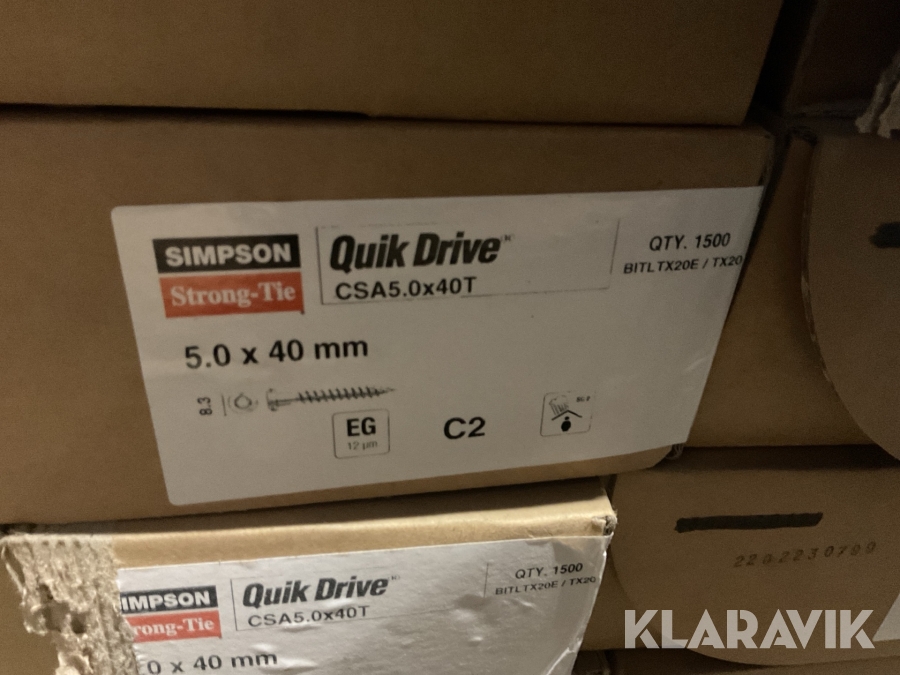 Ankarskruv Quick Drive 5,0x40