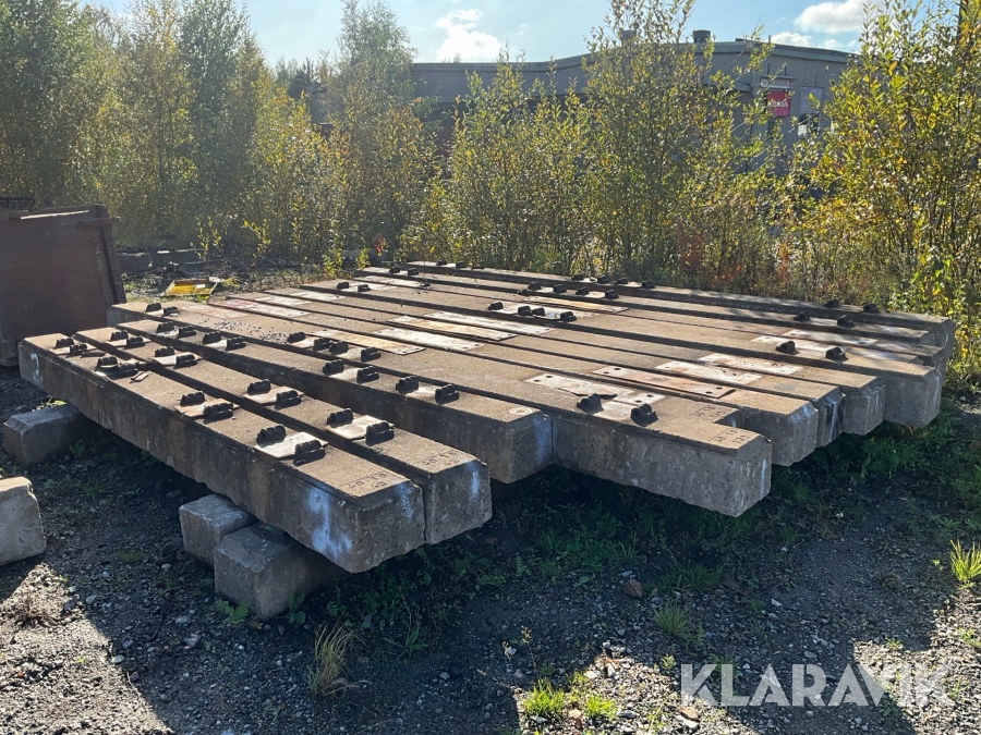 Järnvägsslipers i betong 16 st