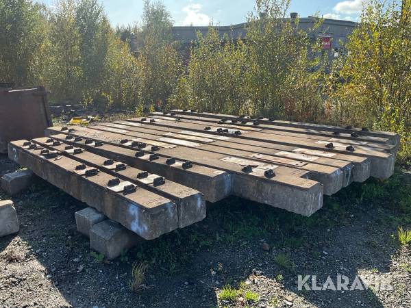 Järnvägsslipers i betong 16 st