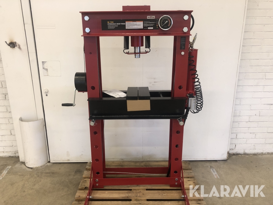 Verkstadspress Redtool 50 ton lufthydraulisk