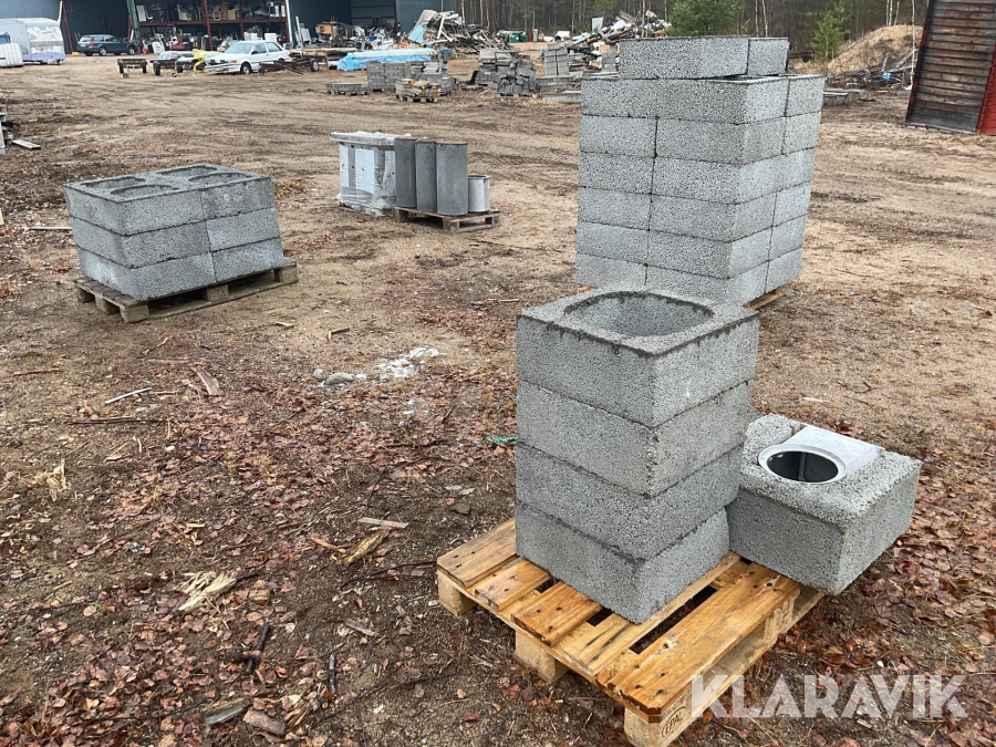 Blockskorsten/ skorstensblock och rör