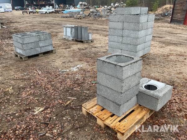 Blockskorsten/ skorstensblock och rör