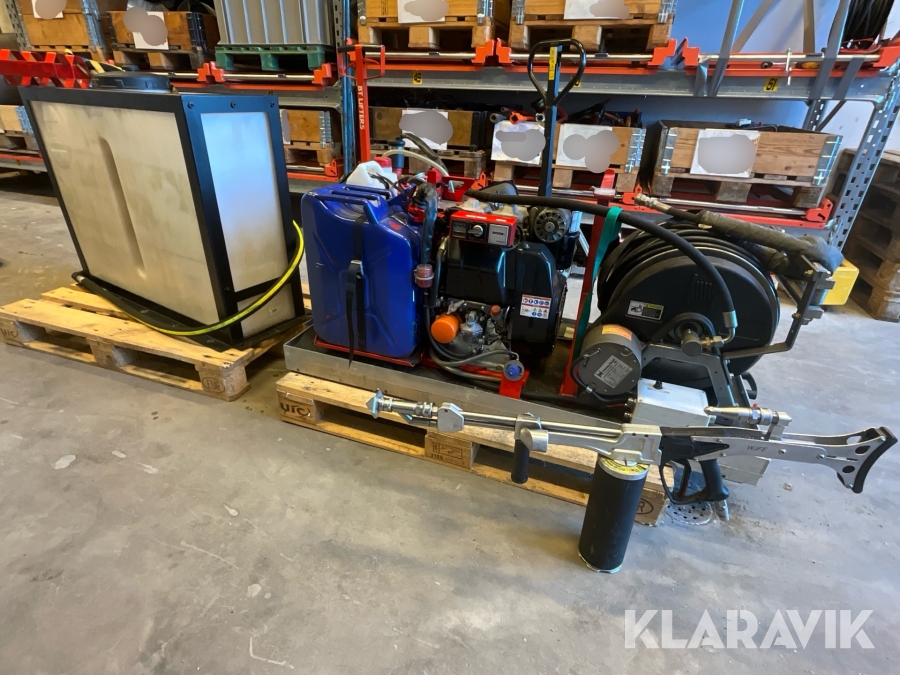 Släckutrustning, Högtryckstvätt, skärsläckare Christanini CBRN WJFE 300 elektrisk upprullare