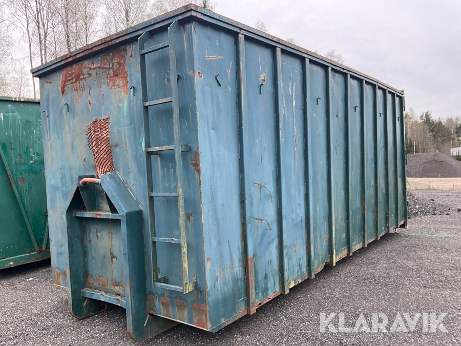 Container på lastväxlarram 37m3