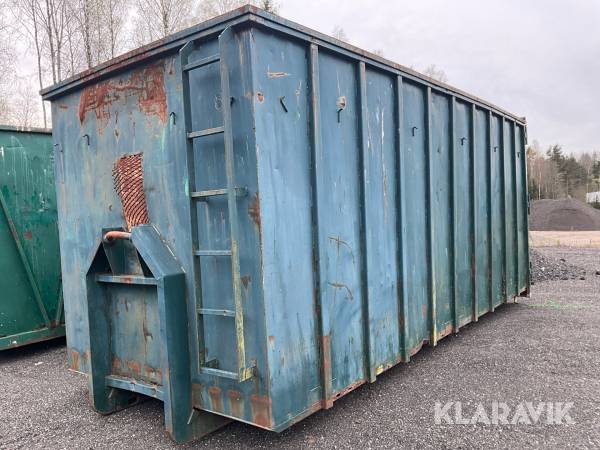 Container på lastväxlarram 37m3