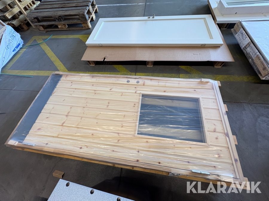 Förrådsdörr Vibostugan Vibodörren 9X20 Rak glas höger