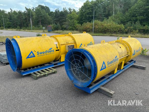 Bergrumsfläkt/tunnelfläkt SwedVent AVH90 & AVH71 2st