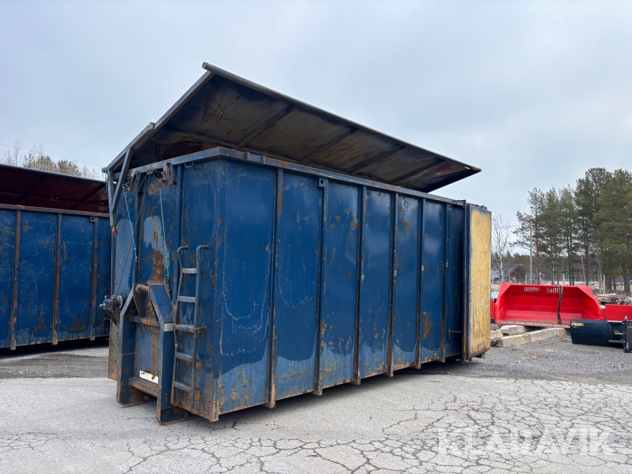 Lastväxlarcontainer GMM 40m3 med tak
