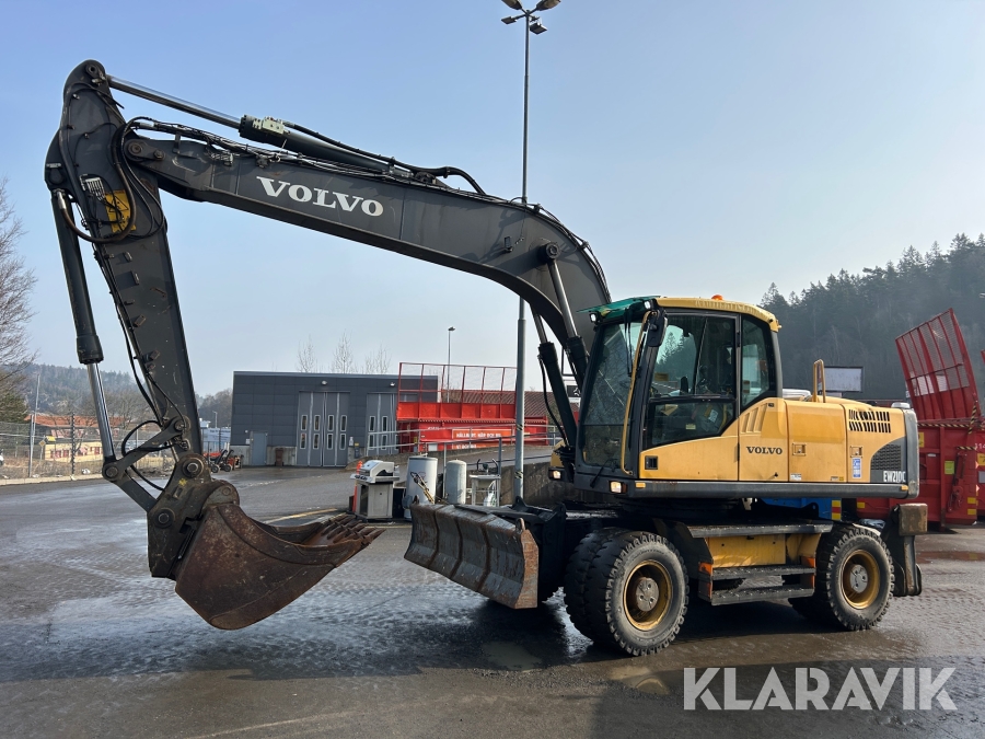 Hjulgrävmaskin Volvo EW210C med skopa & kranarm