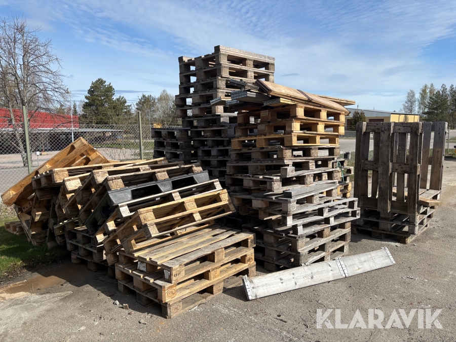 Pallar och pallkragar EPAL med mera