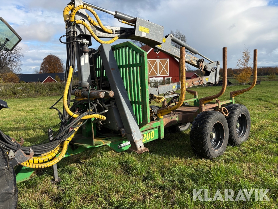 Skogsvagn Vreten SKV 1200 med Vreten 65-40 kran