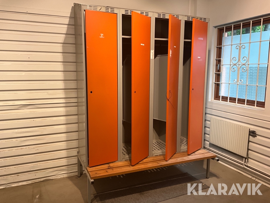 Skåp plåt omklädningsrum