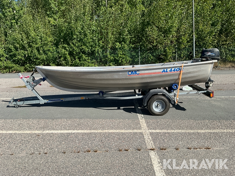 Motorbåt med kärra OMC AL 440R 4,2meter