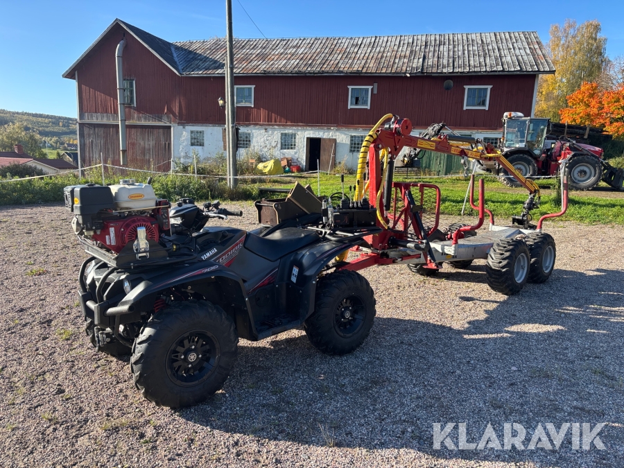 ATV Yamaha Kodiak 700 Special Edition med skogsvagn