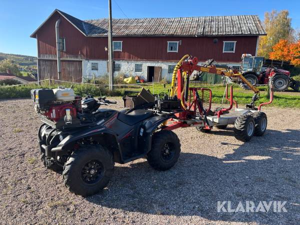 ATV Yamaha Kodiak 700 Special Edition med skogsvagn