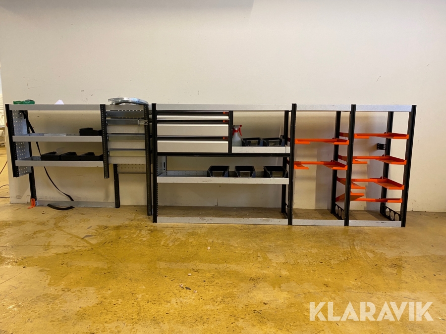 Skåpbilsinredning Work System med innehåll