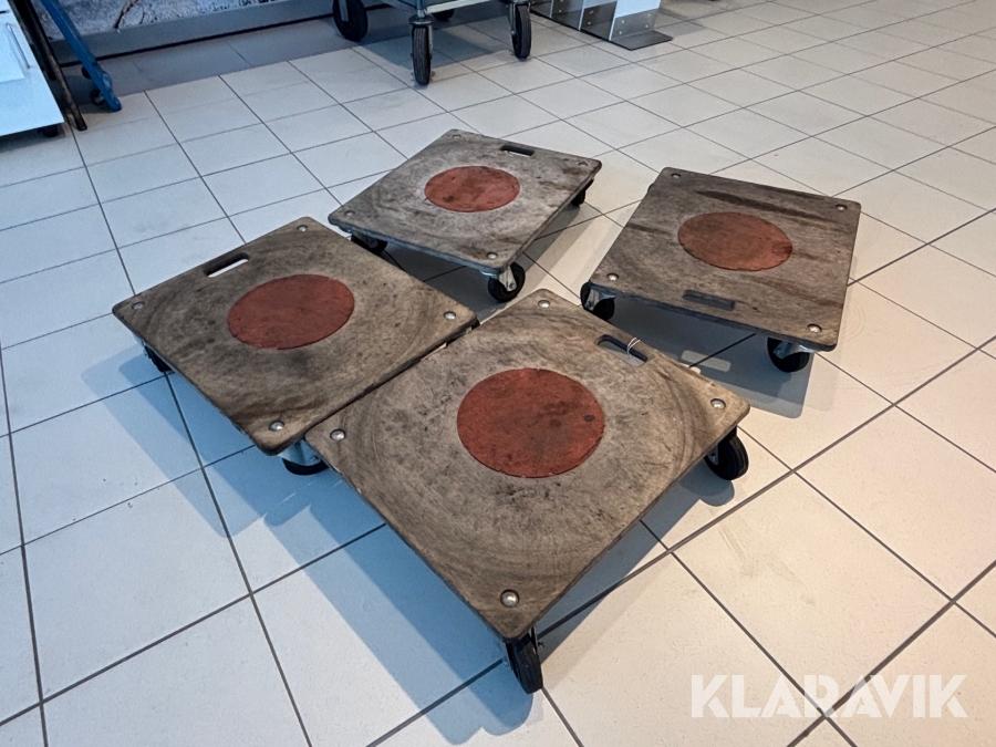 Flyttplattor/rullvagnar - 4st