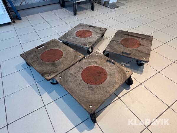 Flyttplattor/rullvagnar - 4st