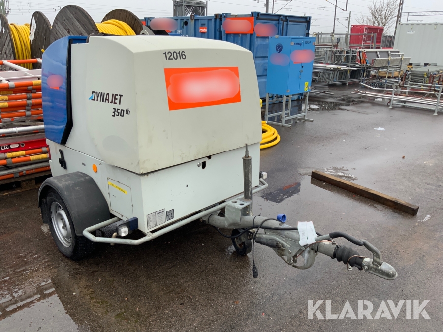 Motordriven högtryckstvätt Dynajet 350 TH på kärra