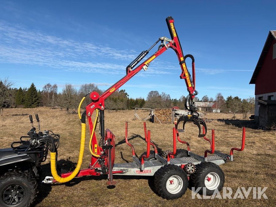 Skogsvagn till ATV Kranman T2000EX M36 Pro fullutruatad