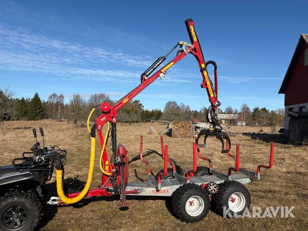 Skogsvagn till ATV Kranman T2000EX M36 Pro fullutruatad