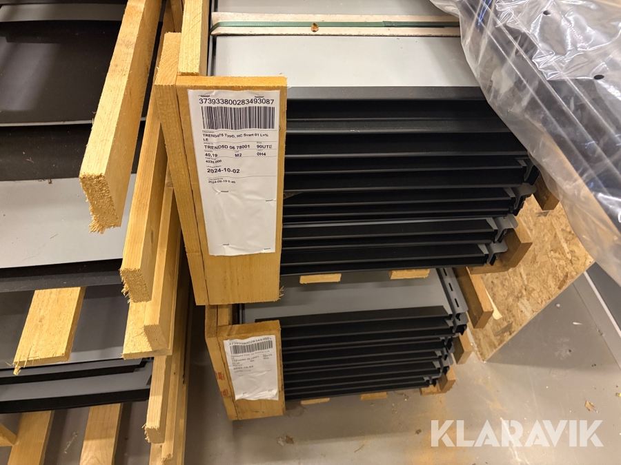 Komplett Plåttak Plannja Trend 475 0,6 stil typ D ca 180m3 svart