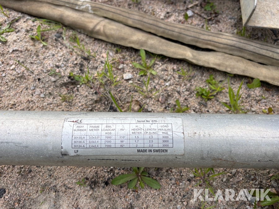 Lyftok i aluminium med båtstöd