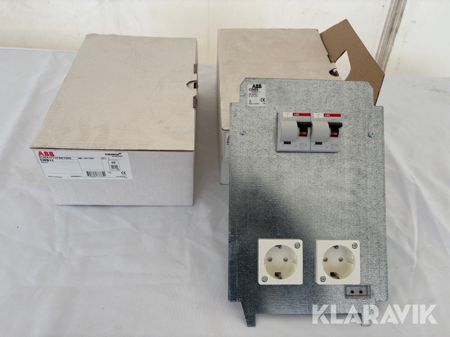 Insats till motorvärmare ABB CWB11 2X Schuko med separata jordfelsbrytare