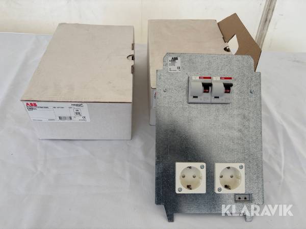 Insats till motorvärmare ABB CWB11 2X Schuko med separata jordfelsbrytare