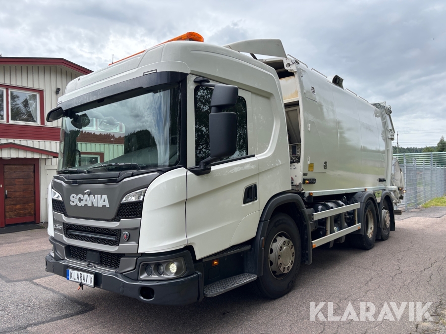 Sopbil Scania L340 gasbil fyrfack