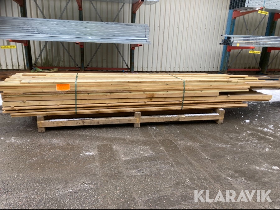 Parti med impregnerat virke sekunda, olika dimensioner