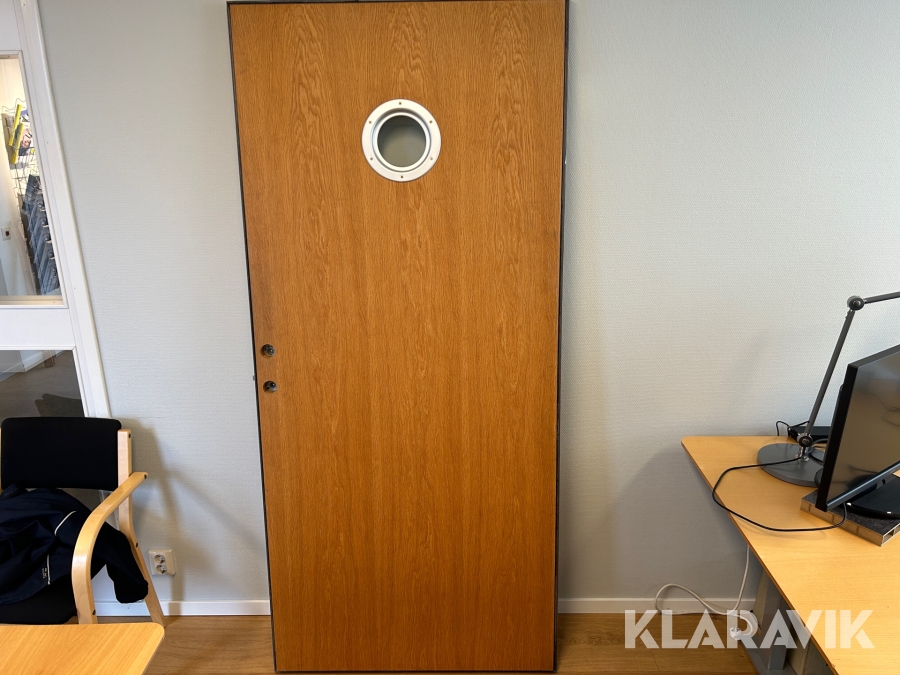 Ytterdörr Swedoor Donau ek faner med alu list vänsterhäng