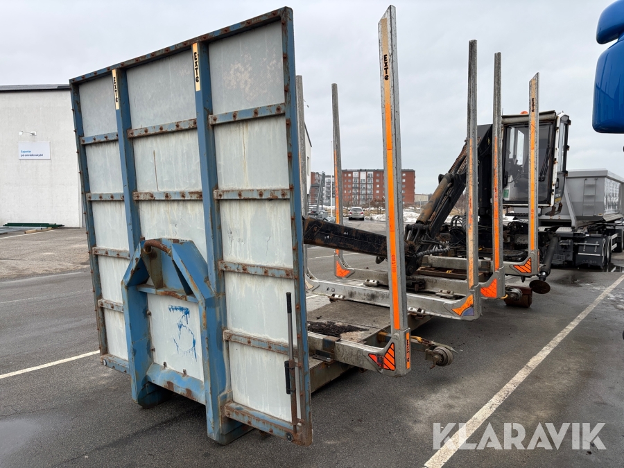 Timmerrede Palfinger/Exte med kran till lastväxlare