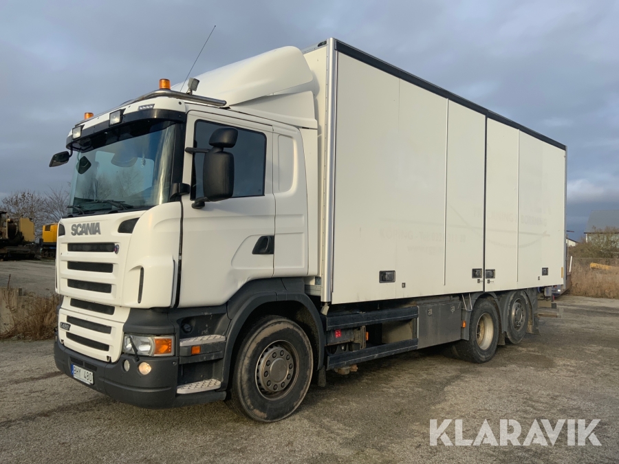 Lastbil Scania R420 skåp med öppningsbarsida