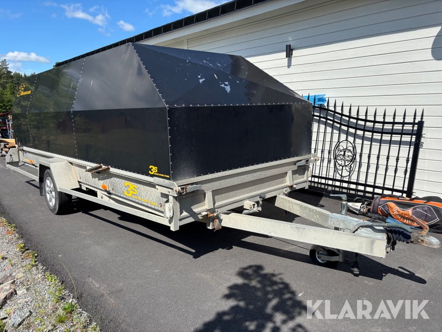 Personbilssläp / skotersläp 3S Säker Stark Stabil med kåpa