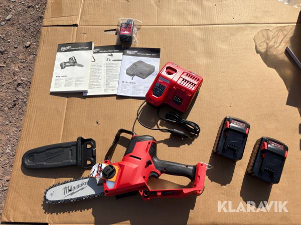 Grensåg Milwaukee M18 FHS20 med laddare och 2 st batterier