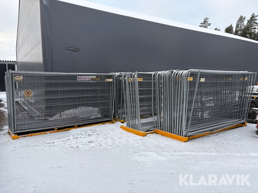 Byggstängsel 84st BGFIX inkl. fundament och staketlås