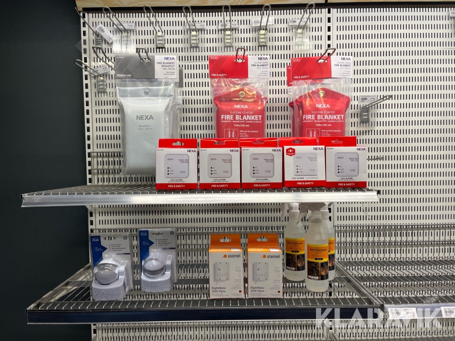 Parti med Brandfiltar, Röklarm m.m. Nexa, Steinel