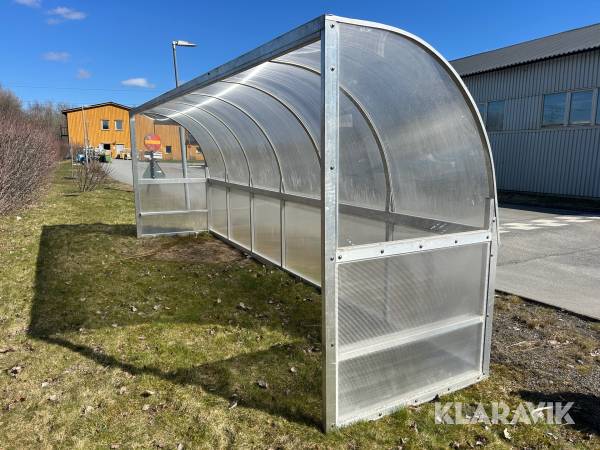 Växthus / cykelförvaring / avbytarbås i aluminium