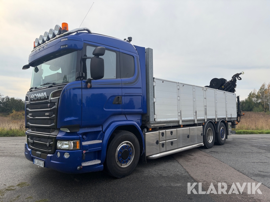 Kranbil Scania R520 V8, Brädgårdsbil